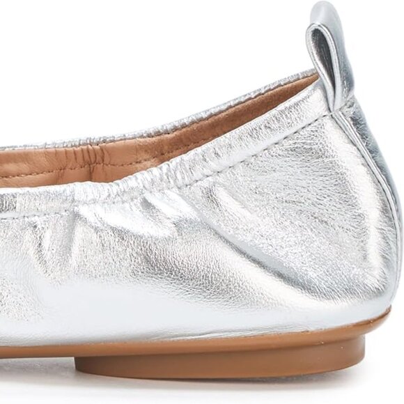 NIB Cole Haan Graclyn Mary Jane Ballet Flats – Silver Leather, Size on tag 9.5 - Picture 5 of 10